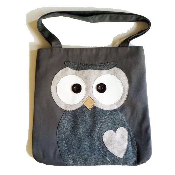 Red Blossom Handbags - Red Blossom Loving Owl Tote Bag Purse